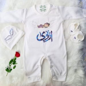 New Born Baby Romper Customized Hand Embordered