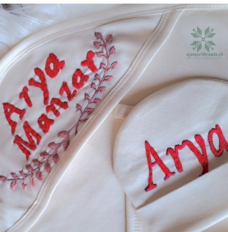 Newborn 6 pieces hand Embroidered starter pack High Quality Fabric - Image 4