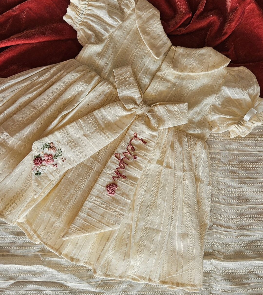 Summer Hand Embroidered Frock For Girls