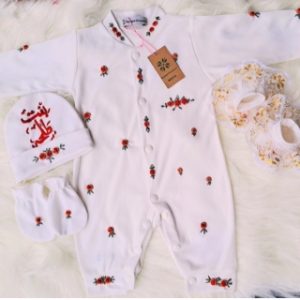 Newborn 6 pieces hand Embroidered starter pack High Quality Fabric