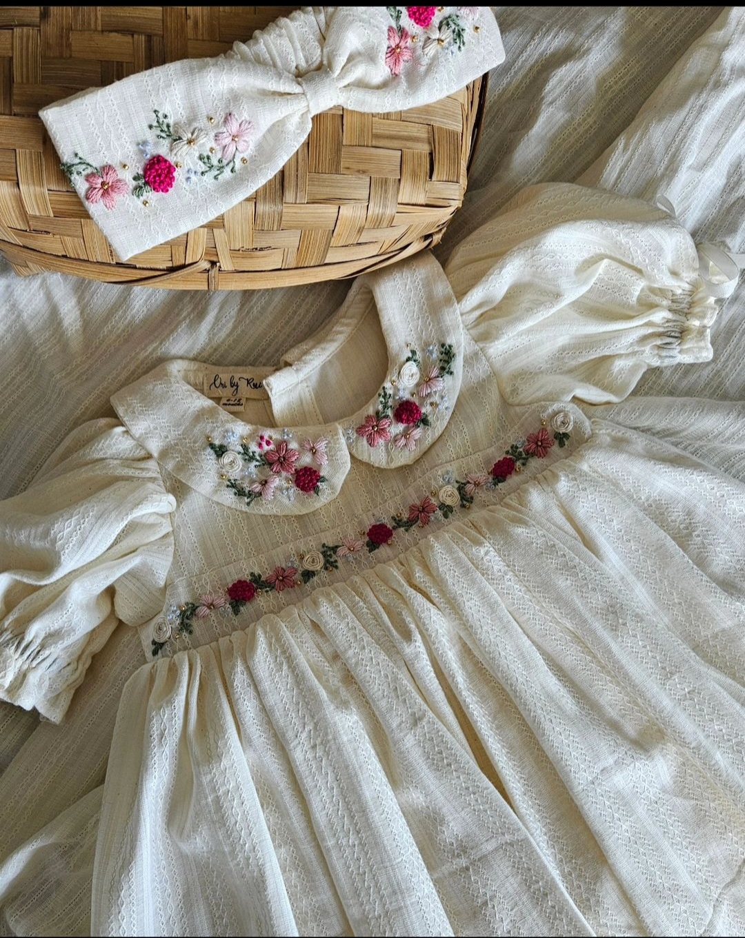 Summer Hand Embroidered Frock For Girls