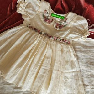 Summer Hand Embroidered Frock For Girls