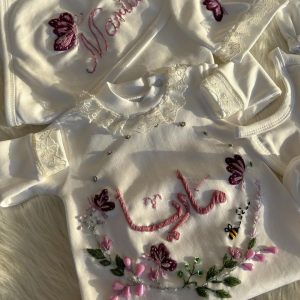 Hand-Embroidered Customized Baby Set –