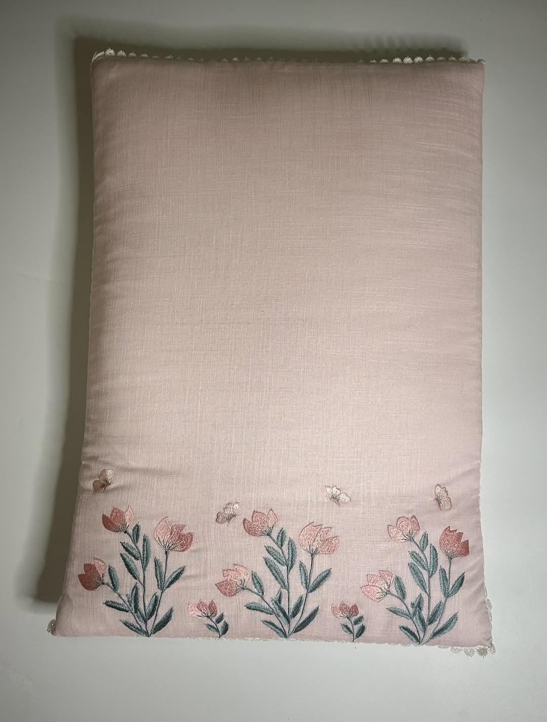 Newborn Baby Girl Starter Set - Irish Khaddar Babynest & Frock Set - Image 4